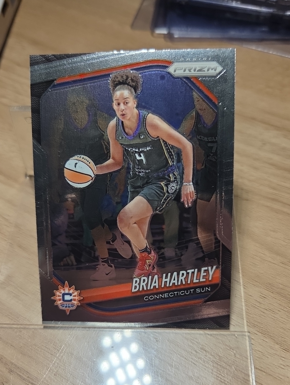 2025 Panini Prizm Bria Hartley Basketball Card - Black/Orange/Blue